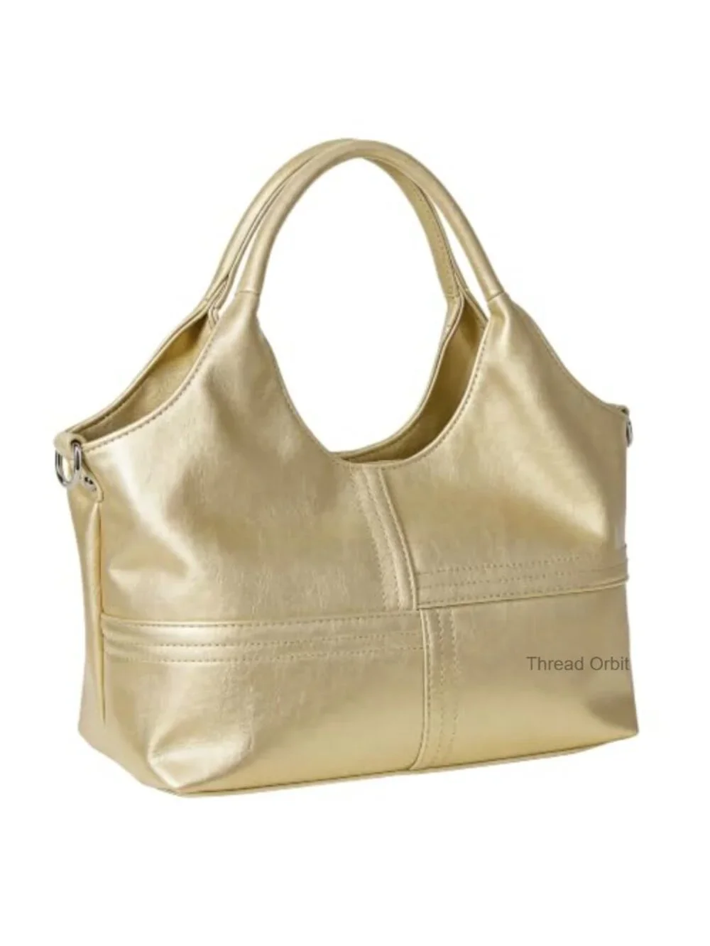 Medium Vegan Leather Tote Hobo Bag with Detachable Satchel Strap
